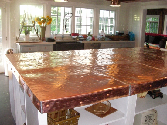 AZ Best Roofing self-sustainable kitchen  island made from copper North Salem NY