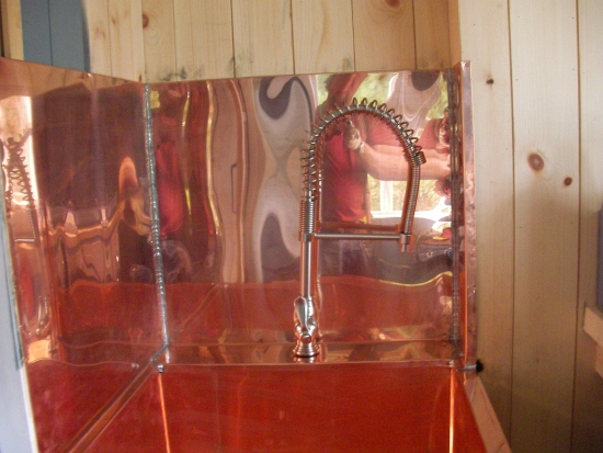 AZ Best Roofing self-sustainable special- custom made copper sink